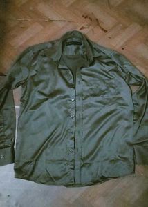 Brown silk shirt