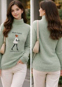 Cozy Mint Green Turtleneck Sweater