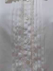 Elegant White Long Sleeve Shirt