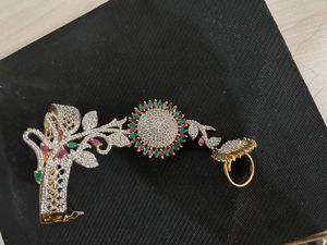 Hand Bracelet With Ring - Free Size