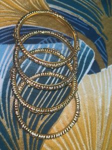 Golden Bangles - Set of Four