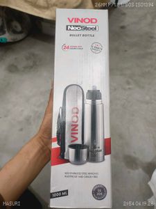 Vinod Stainless Steel Flask with Bag