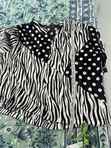 Monochrome Zebra &amp; Polka Dot Tunic
