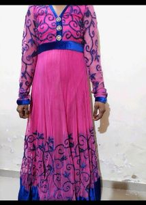 Elegant Pink Ethnic Gown new wdt tag