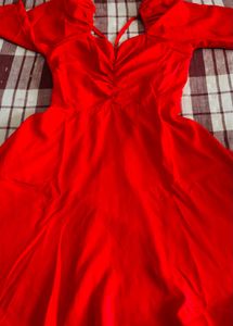 Vibrant Red Ethnic Gown