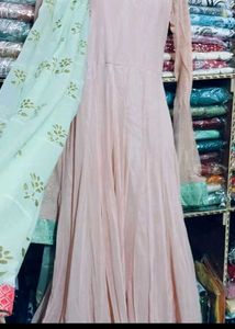 bust 42 Elegant Peach &amp; Mint Kurta Set