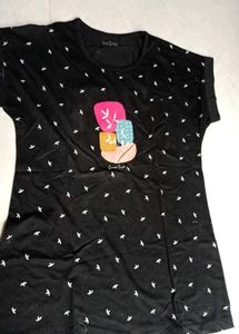 Black Printed T-Shirt