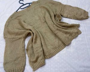 Knit Sweater with unique cross stitch detail