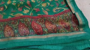 Beautiful Green Floral Saree