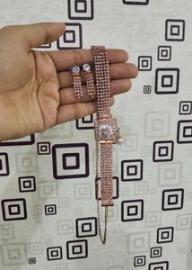 Stunning Rose Gold Choker &amp; Earring Set