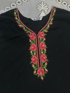 Black Embroidered Kurta