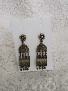 Vintage Oxidised Silver Earrings