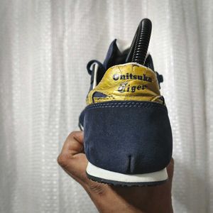 Onitsuka Tiger Dark Blue &amp; Gold Shoes