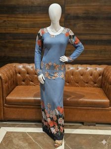 Blue Floral Maxi Dress