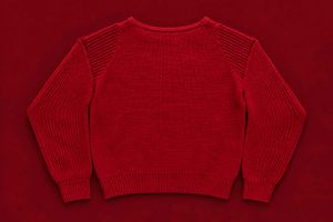 DEEP RED TEXTURED KNIT SWEATER