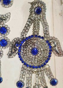 Royal Blue Rhinestone Bridal Jewelry Set
