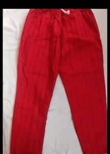 Vibrant Red Cotton jegging