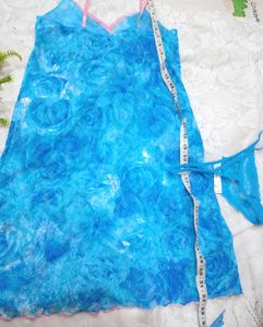 Blue Floral Nighty &amp; Panty Set