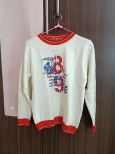 Vintage Style Graphic Print Sweater