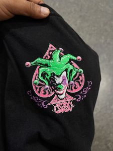 y2k Rock Chang Joker Studded Graphic Tee