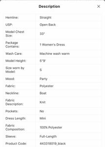 Shein Women Party Boat Neck Embellished Deep V Bac