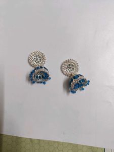 Blue Jhumka Earrings