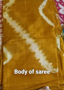 Stylish Mustard Yellow Saree