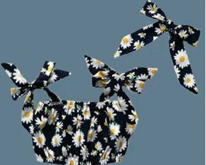 Cute Daisy Print Crop Top &amp; Skirt Set for babies