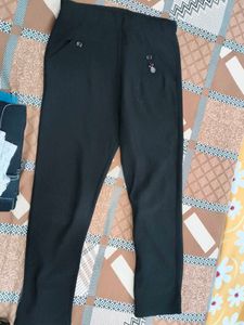 Black Acrylic Stretch Jeggings – Trendy