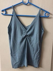 Baby Blue Ruched Cami Top
