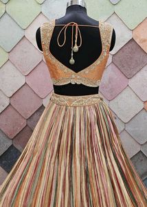 Stunning Striped Lehenga Choli