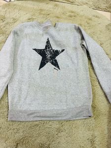 Grey Star Print Sweatshirt