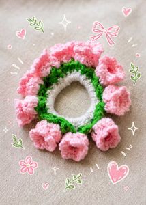 🌸Handmade Floral Scrunchie✨