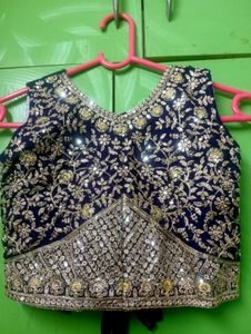 new Embroidered Navy Blue 3 piece set