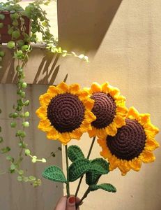 Handmade Crochet Sunflowers ( can order in bulk al