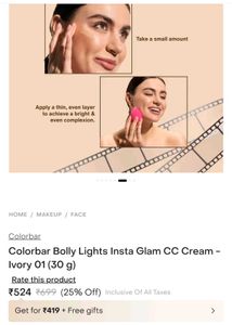 Colorbar Insta Glam CC Cream