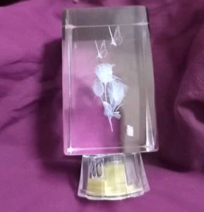 Crystal Rose & Butterfly Showpiece