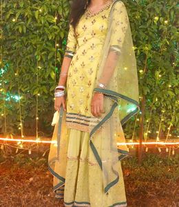 Green Embroidered garara with duppata set💖💖