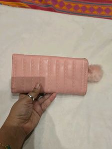 Cute Pink Floral Clutch Wallet