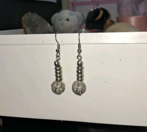 Chic Hoop and Bead Drop Earrings
