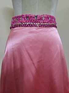 Pink Satin Evening Skirt