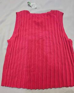CHICO'S Sleeveless Ribbed Knit Tank Top