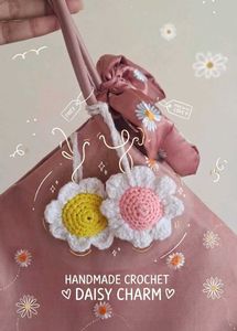 Crochet Daisy bag charms
