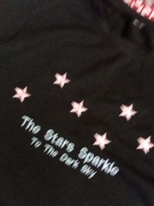 Black "Stars Sparkle" T-Shirt