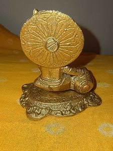 Brass Krishna Idol on Sihasan -
