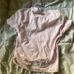 Basic H&amp;m baby Pink fitted T-Shirt