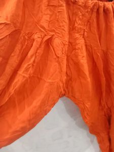 Vibrant Plaid Shirt &amp; Orange Pants Set