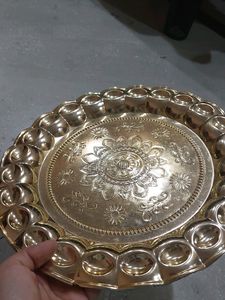 Fruit Basket And Golden Plate