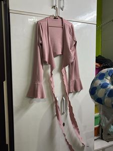 Pink Tie-Front Top