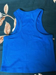 Vibrant Blue Ribbed Tank Top